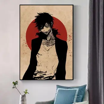 Dabi bnha Anime Art Print Moderné Plagát na Stenu Obrázky Obývacia Izba Dekor