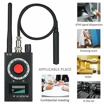 K18 Multi-funkcia Anti Detektor Chybu Mini Audio SPY-Kamery GSM Vyhľadávanie Signálu GPS Objektív RF Locator Tracker rozpozná Bezdrôtové Kamery