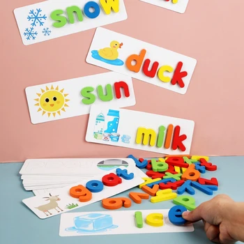 Montessori Hračky Pre Deti Anglického Pravopisu Slov Matematika Aritmetický Začiatku Vzdelávania, Vzdelávacie Hračky Pre Deti, Drevený Montessori Hra