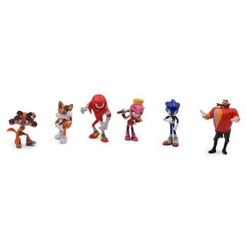 6piece/set Sonic Bábiky Anime Obrázok Hračky, 4st Generácie Boom Zriedkavé Dr Eggman Tieň PVC Hračky Pre Deti Znaky Darček 4-7 cm