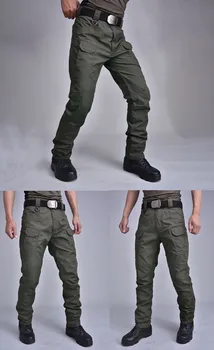 IX7 Taktické nohavice Cargo Nohavice Elastické Viacerých Vrecku Vojenské Mužské Nohavice Nepremokavé oblečenie-odolný Vonkajší Taktické Nohavice