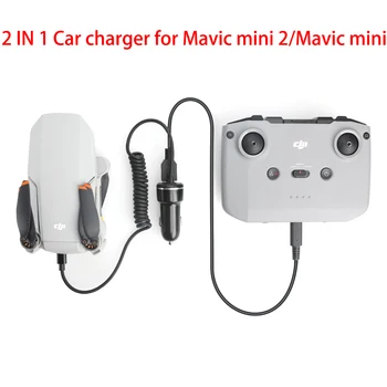 DJI mini 2 Nabíjačka do Auta Pre kolesá MAVIC mini 2 Drone Batérie, Diaľkové Ovládanie Nabíjania Rozbočovač USB Nabíjanie Port pre kolesá mavic mini drone