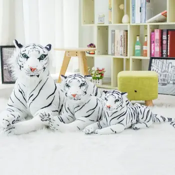 40 cm Tvorivé Realiic Uffed Zvieratá bytové Baby Tiger, Lev, Leopard Mäkké Plyšové plyšová Bábika