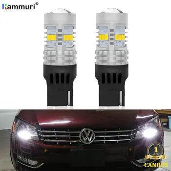 KAMMURI Canbus bez Chýb Biela T20 W21W 7440 W21 LED Žiarovka pre Volkswagen Passat Chrobák svetlá pre Denné svietenie DRL Lampa