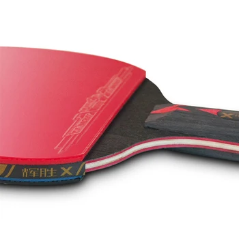 HUIESON 2ks Inovovaný 5-Hviezdičkový Stolný Tenis Raketa Uhlíkových Vlákien Ľahký Výkonný príkaz Ping Pong Bat & Gule Nastaviť Prenosné Športu 8