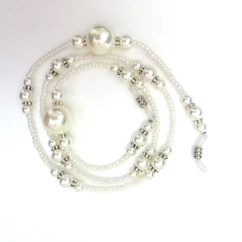 Kachawoo pearl perličiek reťazca okuliare lano čierna biela módne okuliare kábel okuliare príslušenstvo pre ženy, dámy veľkoobchod