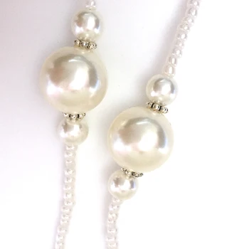 Kachawoo pearl perličiek reťazca okuliare lano čierna biela módne okuliare kábel okuliare príslušenstvo pre ženy, dámy veľkoobchod