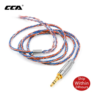 CCA C2 Oranžová Modrá Braded Striebro Kábel 8 Jadro Inovované Á Kábel Slúchadlo Upgrade pre CCA C12 C10 CA4 ZSN Pro ZS10 Pro