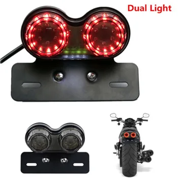 Univerzálne Motocyklové LED zadné Svetlo Brzda Riadenie Svetla LED zadné Svetlo 12V Červené/čierne Tienidlo Kovové Plastové Zadné