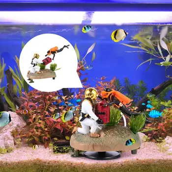 1pc Poklad Ornament prirodzeným zobrazením Rýb Útulku akvárium Dekor Diver Plavidlá pre Akvárium Stôl