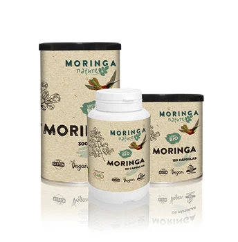 Superfood Bio Moringa Prírody 300 kapsúl. Energiu, vitalitu a bielkovín
