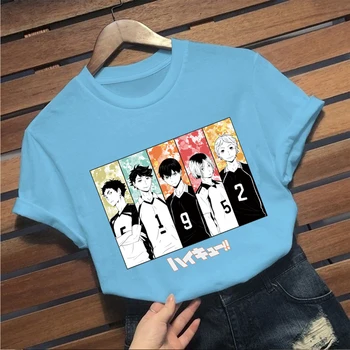 2020 Mens T-shirt Haikyuu Muži Ženy Krátky Rukáv Kuroo 90. rokov Anime Streetwear Topy