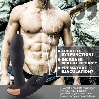 Nové Diaľkové Ovládanie Prostaty Masér USB Nabíjanie Strapon pre Mužov Análny Vibrátor Sexuálne Hračky pre Mužov Kúrenie Análny Zástrčky Produkty