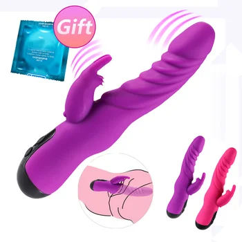 LoveTime G-Spot Rabbit Vibrátor, Dildo Vibrácií Dual Stimulátor Klitorisu Masér Orgazmus Silný Masturbatio Sexuálne Hračky pre Ženy