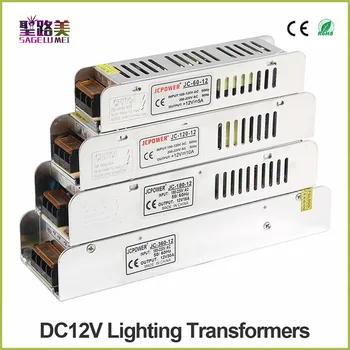 DC12V 60W, 120W hz 180w 200W 240W 360W 400W 5/10/15/16/20/30/33A LED Ovládač Napájací Adaptér Osvetlenie Transformátory pre RGB led pásy
