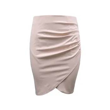 2021 Nové Rozdelenie Ročník Mini Bodycon Sukne s Vysokým Pásom Ženy Ceruzku Sukne Pevné Elegantná Dáma OL Office Sukne Pre Ženy XS-XXL