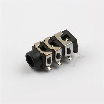 10pcs 3,5 mm black audio base šesť / 6 pin SMD plastové slúchadlo príslušenstvo PJ-313d