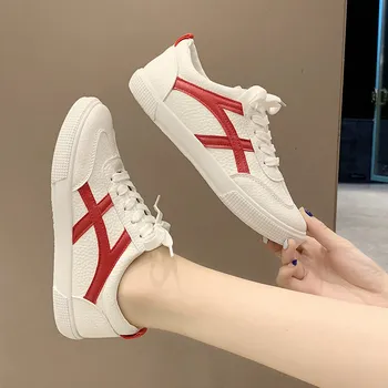 Nové Topánky Žena Platformu byt topánky biele Tenisky Ženy vlna Originálne Kožené ploché off white Bežecká obuv zapatos de mujer