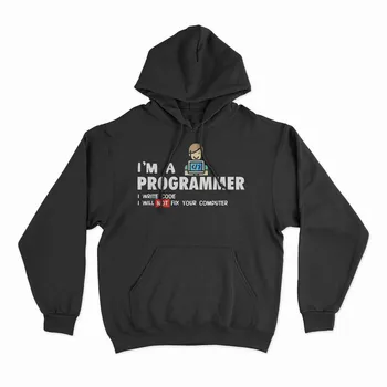 Som Programátor Som Napísať Kód Nebudem Opraviť Počítač Zábavné Unisex Mikina S Kapucňou