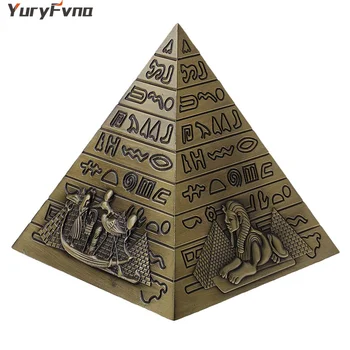 YuryFvna Egyptský Kovové Pyramídy Socha Orientačný Bod Pyramídy Figúrka Domáce Dekorácie Darček Ornament