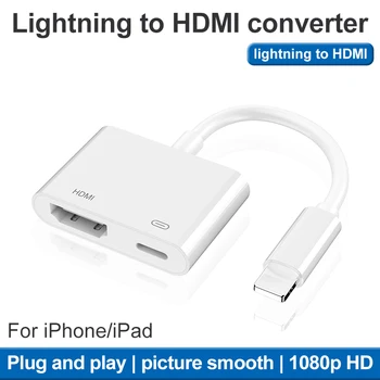 Nový 3 V 1 8Pin HDMI Konvertor Pre Iphone HDMI AV Adaptér Converter Pre IPhone XR 11 Pre IPad Audio Video Adaptér