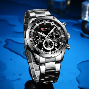 2020 CURREN Luxusné Značky Mužov Sledujte Fashion Quartz Muži Hodinky Vodotesné Bežné náramkové hodinky Muž Hodiny Relogio Masculino