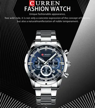 2020 CURREN Luxusné Značky Mužov Sledujte Fashion Quartz Muži Hodinky Vodotesné Bežné náramkové hodinky Muž Hodiny Relogio Masculino
