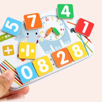 Deti Počítanie Palice Číslo Karty Učenia Matematiky v Predškolskom Vzdelávacie Hračky s Box AN88