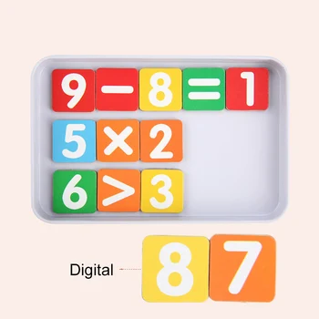 Deti Počítanie Palice Číslo Karty Učenia Matematiky v Predškolskom Vzdelávacie Hračky s Box AN88