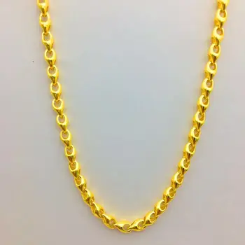 Luxusné Retro 14K Zlata Náhrdelník pre Mužov, Svadobné Šperky, Zásnubné 6N Hrubé Žlté Zlato Reťazca Šperky Mužov Výročie Dary