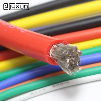 EClyxun 1Meter 8AWG Silikónové drôt 8 AWG 8# silica gel drôty Vodič 1650/0.08 mm AWG 8 vysokej teplote pocínovaného medeného kábla
