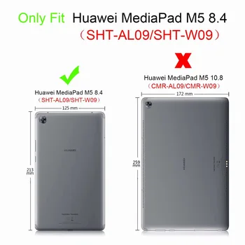 Robustný Hybrid Heavy Duty Armor Prípade Huawei Mediapad M5 8.4 palcový SHT-AL09 SHT-W09 Funda Gumy Šport Silikónový Kryt+fólia+pero