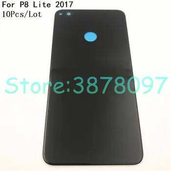 10Pcs/Veľa Nových Sklo Zadný Kryt Na Huawei Honor 8 Lite Kryt Batérie P8 Lite 2017 Späť Zadné Bývanie Dvere s Lepidlo + Logo