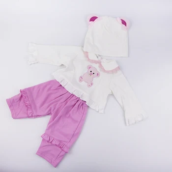 Móda Novorodenca Doll Oblečenie Vhodné Pre 23-Palcový Baby Doll Oblečenie, Obleky Čistej Bavlny Dieťa Dom Hrať Hračka Bábika Príslušenstvo