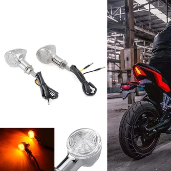 Motocykel LED Flasher Zase Signálne Kontrolky svetlo Brzdové Zadnej špz Svetlo DC12V Amber LED Signál Zase Svetlo 8 mm Skrutka