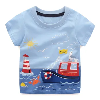 VIDMID Chlapci krátky rukáv Bavlna T-Shirt Deti Značka auta Dizajn Kreslené tričká oblečenie Baby Boy Krátky Rukáv O-neck Top Oblečenie