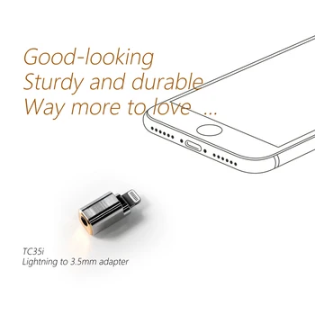 DD ddHiFi TC35i Osvetlenie na 3,5 mm Audio Adaptér Kábel pre Apple iphone, ipad 6 7 8 x 11 pro plus mobilný telefón
