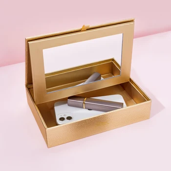 Jessup Úložný Box Svetla Zlatý Kozmetika Box Laminovaný Papier Set pre Ženy, make-up Príslušenstvo Nástroje, Cestovné Krásy Boxy