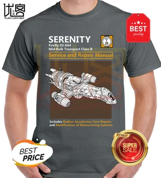 Firefly Pokoj Servis a Opravy Manuál pánske T-Shirt 2019 Módne Krátke Kreatívne Vytlačené T-Shirt pánske Tričko Prispôsobiť Čaj