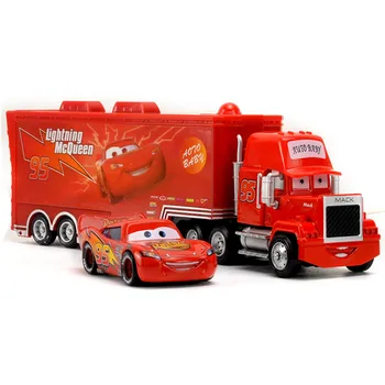 Disney Hot Predaj Pixar Cars 2 ks Lightning McQueen Č. 95 Mack Truck & Racer 1:55 Diecast Zliatiny Kovu A Plastu Modle Hračky Auto