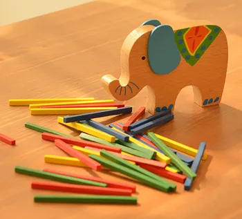 Detské Vzdelávacie Hračky slon Drevené Rovnováhu Bloky Hra Dreva Montessori Bloky, Hračky, Darčeky Pre Deti Raného Vzdelávania Hračky