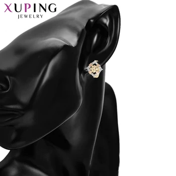 Xuping Jednoduché Módne Náušnice Šperky Romantický Roztomilý Hoop Náušnice pre Ženy Geometrické Valentína Strany Darček 98160