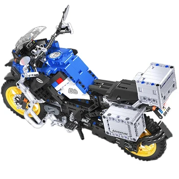 1:6 948pcs Techniku, Motocykel 3D MOC Model Stavebné Bloky Rýchlosť Pretekárske Auto Motocross Vozidlo, Motocykel Mini Tehly Hračky pre Chlapca
