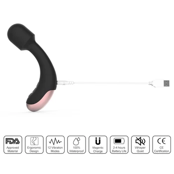 SEXYE Nepremokavé USB Nabíjačka Pošvy AV Vibrátor Dospelé Samice sexuálnu Hračku, Viberating Vajcia G-bod Stimulátor pre Ženy