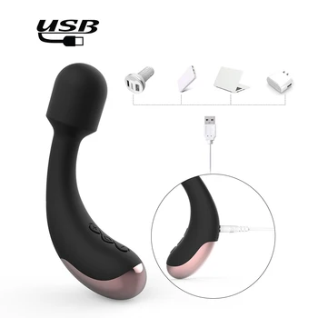 SEXYE Nepremokavé USB Nabíjačka Pošvy AV Vibrátor Dospelé Samice sexuálnu Hračku, Viberating Vajcia G-bod Stimulátor pre Ženy