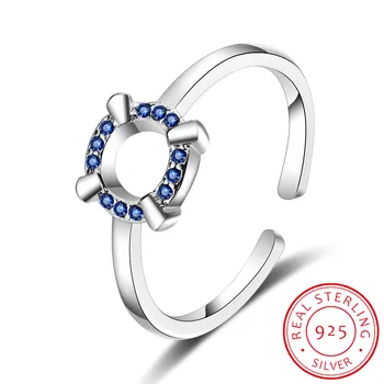 925 Sterling Silver Kolo Kruhu Otvoriť Prstene pre Ženy Osobnosti Jednoduchý Štýl Lady Šterlingov Strieborné Prstene, Šperky