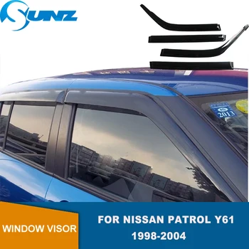 Bočné Okno Deflektor Pre Nissan Patrol Y61 1998 1999 2000 2001 2002 2003 2004 Čierny Akryl Slnko, Dážď Deflektor Stráže SUNZ