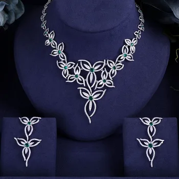 Jankelly luxusný 2 ks Svadobné Zirkónmi, Šperky Sady Pre Ženy Strany, Luxusný Dubaj Nigéria CZ Kryštálmi Svadobné Šperky Sady
