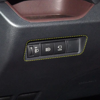 CarManGo Pre Toyota Rav4 Rav 4 XA50 2019 2020 Auto Svetlometov Ovládanie Kryt Trim Switch Tlačidlo Panel Nálepky, Interiérové Doplnky