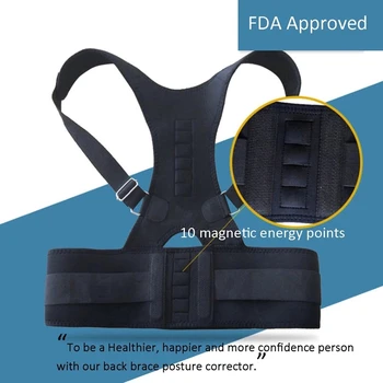 Magnetoterapia držanie tela corrector rovnátka fanúšikov ramenný oporu pre chrbát, pás menwomen traky a podporu ramenný pás držanie tela